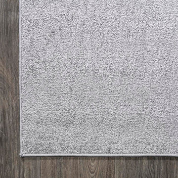 Haze Solid Low-pile Area Rug Light Gray
